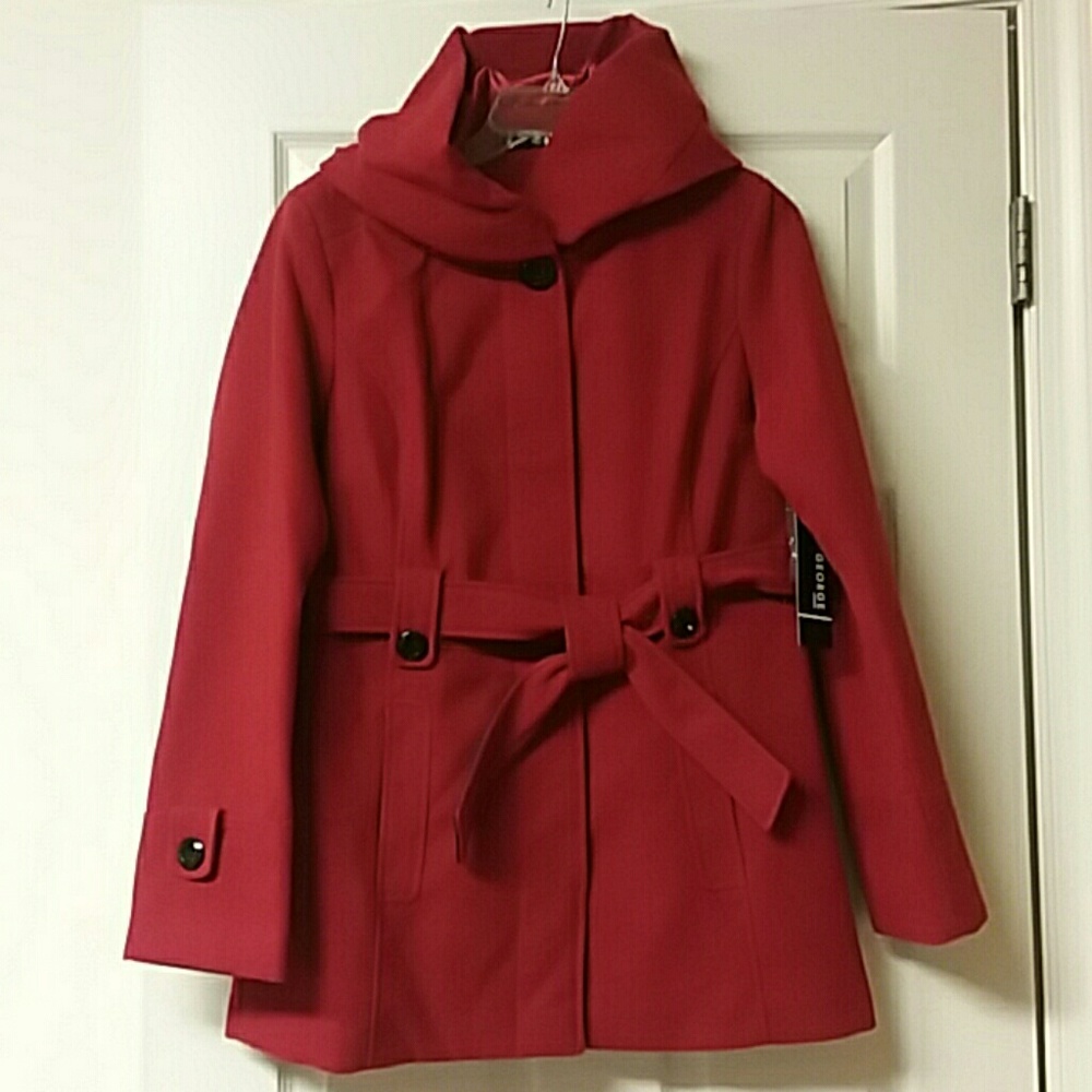 Red George Coat never worn size M 8-10